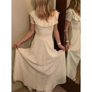 Incredible vintage Boho cream/off white dress